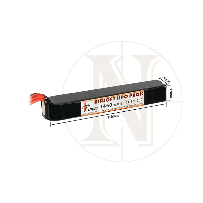 Batterie LiPo 7.4V 1300mAh 15/30C DEAN SPECNA ARMS